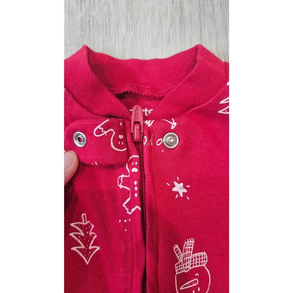 Carter's 3 Month Old Baby Clothes Pack of Three Onesies Christmas Bundle